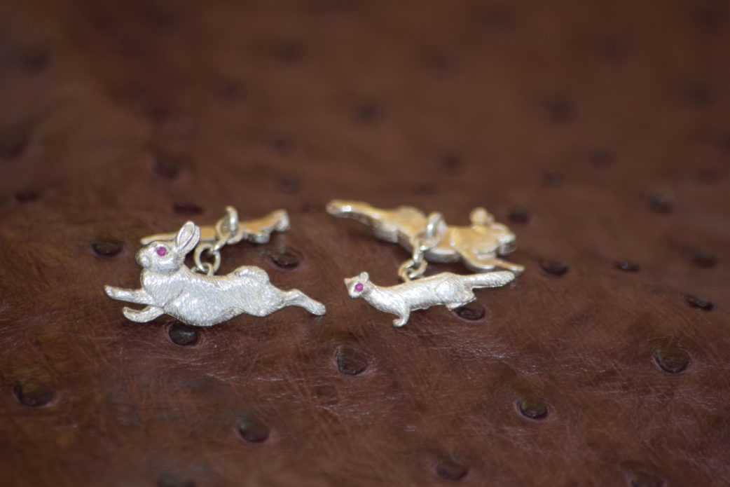Bolting Rabbit and Ferret Cufflinks