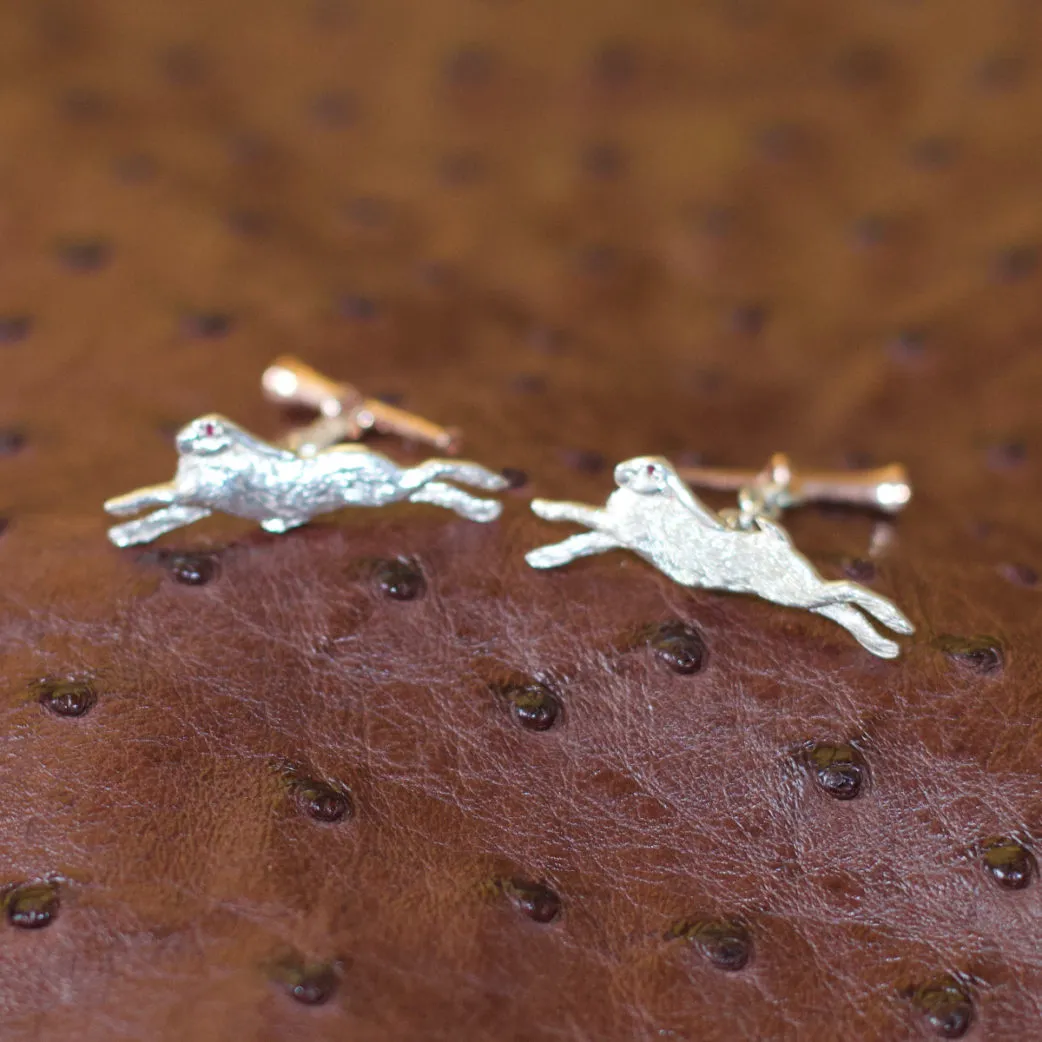 Hunted Hare and Hunting Horn Cufflinks