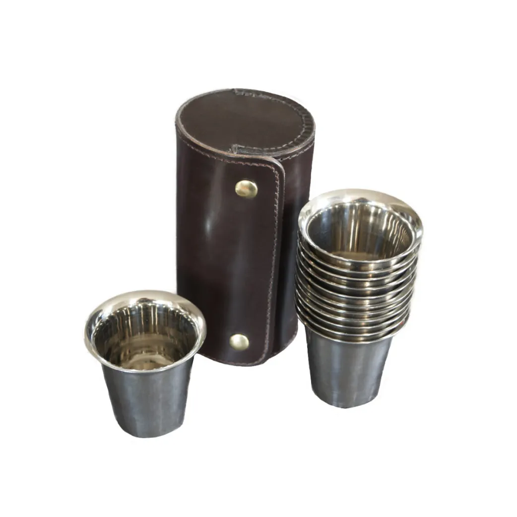 Medium Fluted Stainless Steel Cups