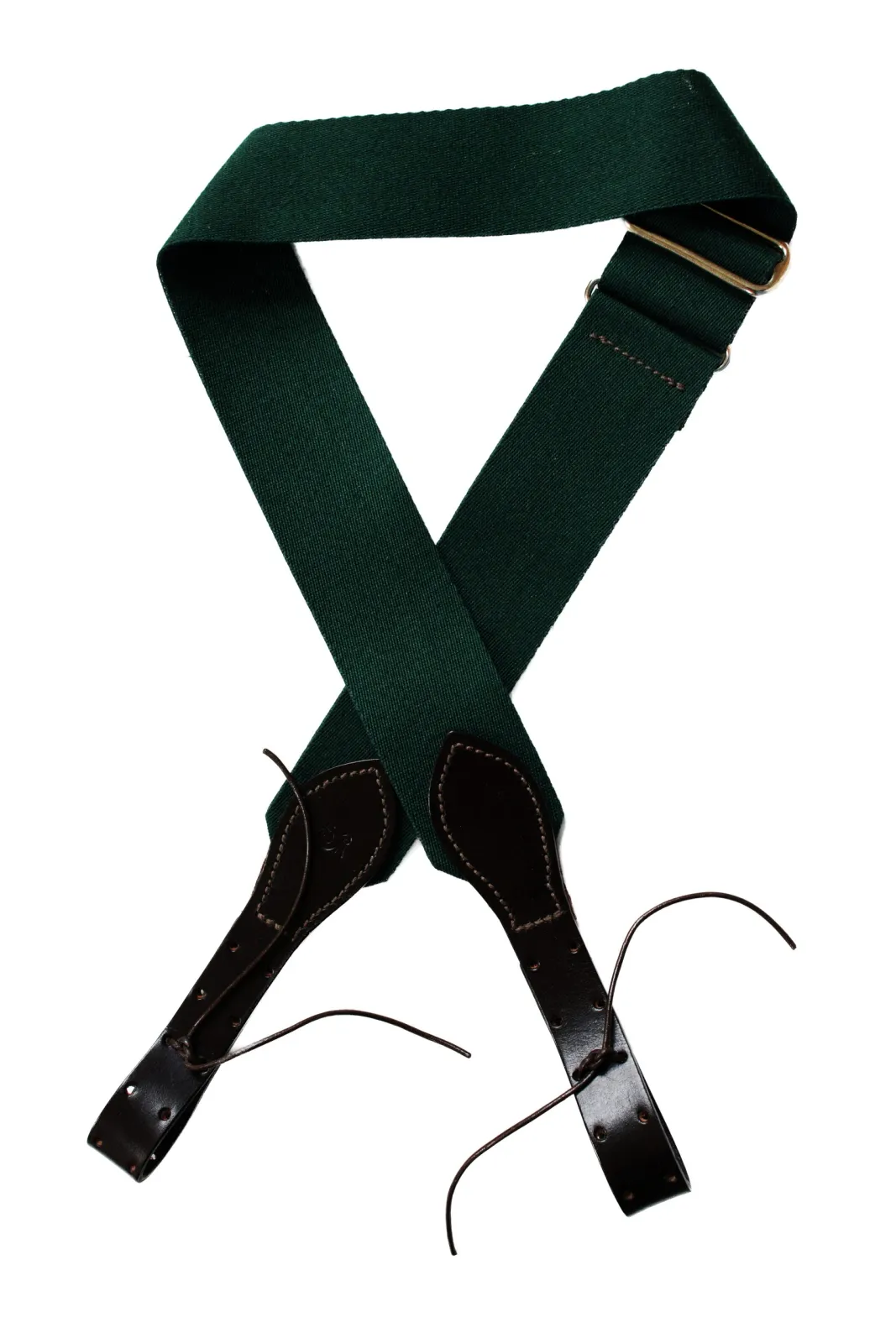 Rifle Strap - Leather and Canvas Webbing