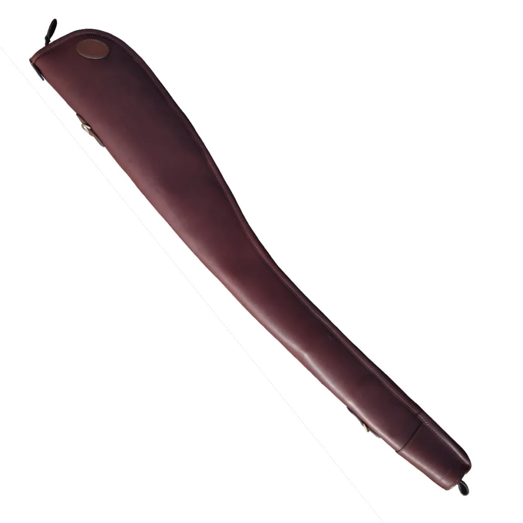 cowhide leather shotgun slip. Fleece lined shotgun slip in cowhide leather