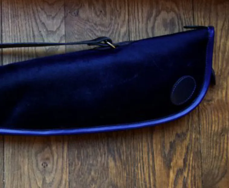 Blue Fur-on Cow Hide Gun Slip - 32”