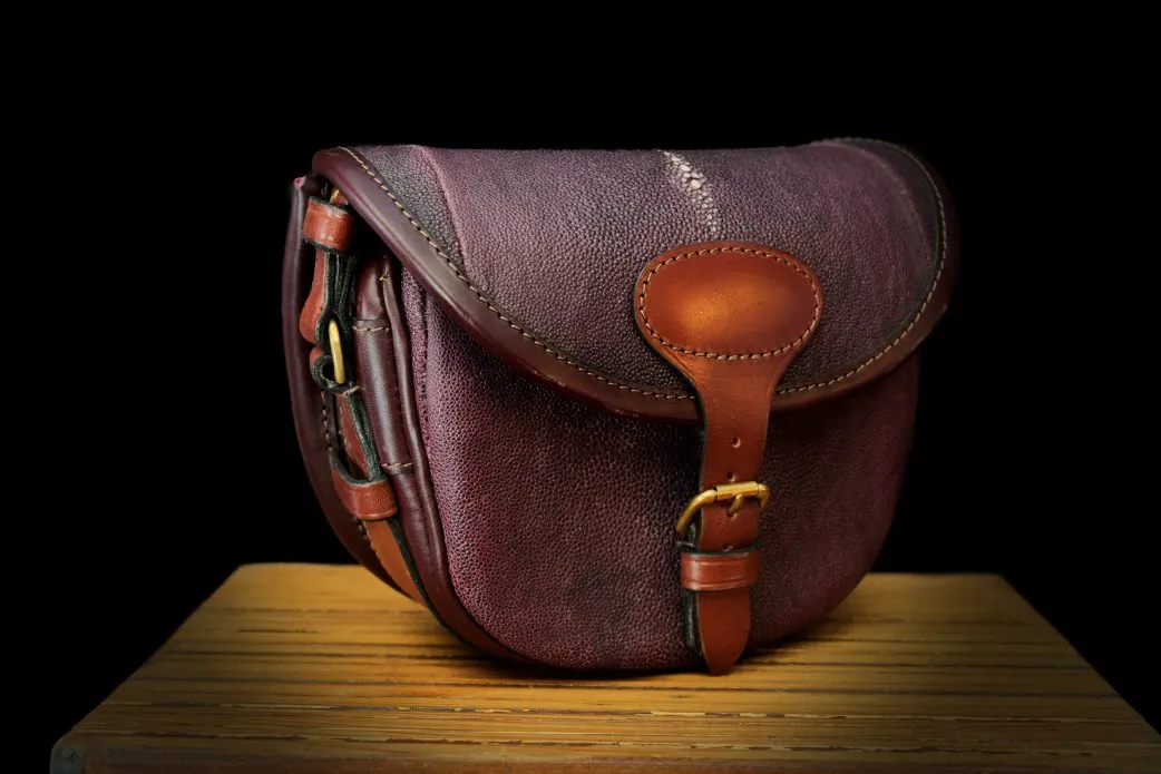 Aubergine Shagreen Cartridge Bag - 100 Size