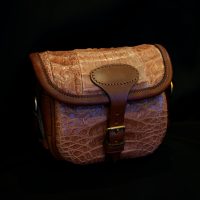 Taupe Crocodile Skin Cartridge Bag - 50 size