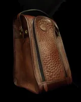 Oxblood Ostrich Boot Bag