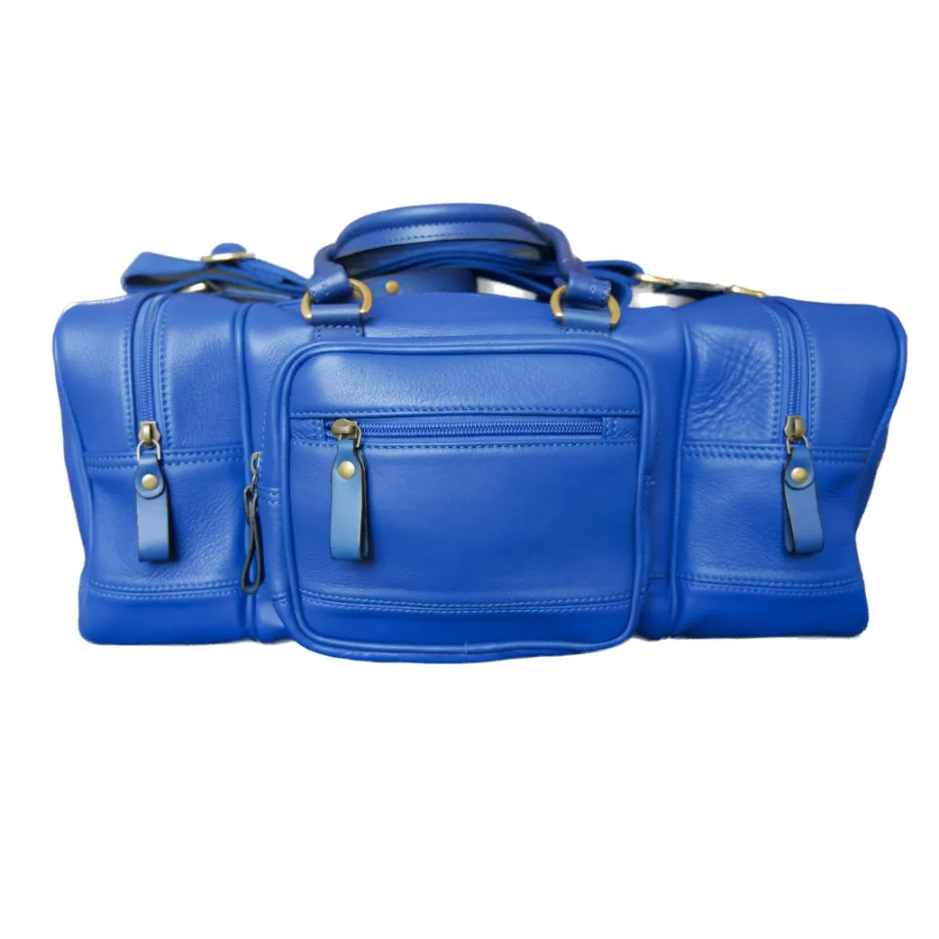 Blue Leather Range Bag