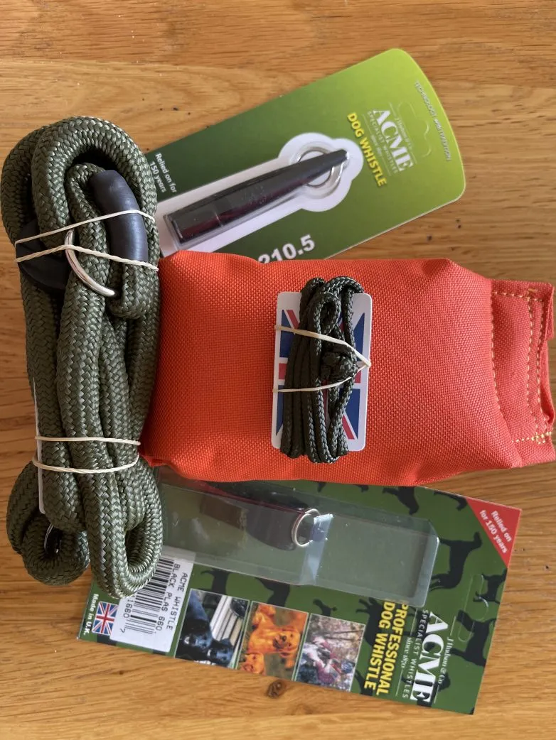 The contents of the New Puppy Training Pack