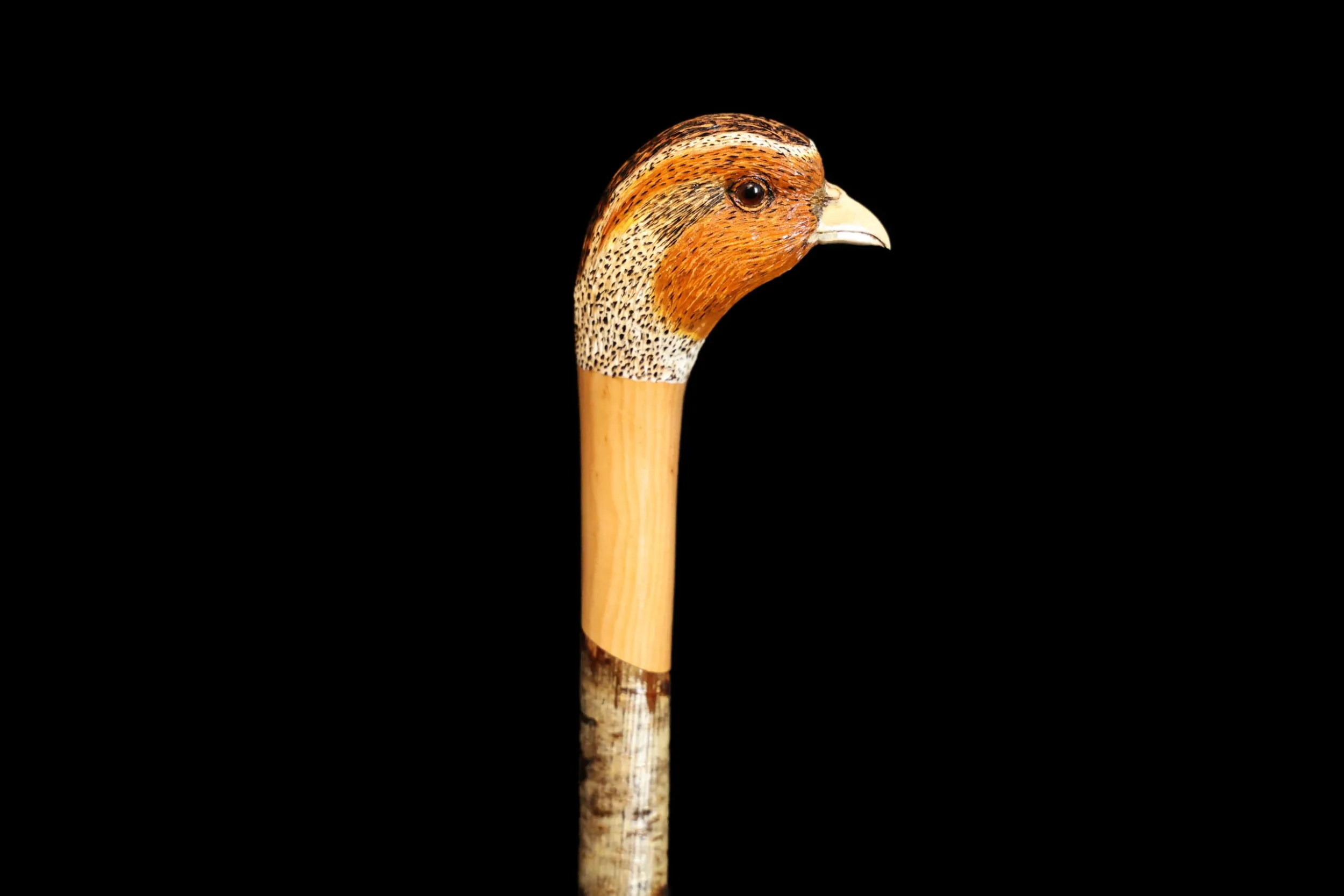Hand Carved Shooting Stick - English Partridge