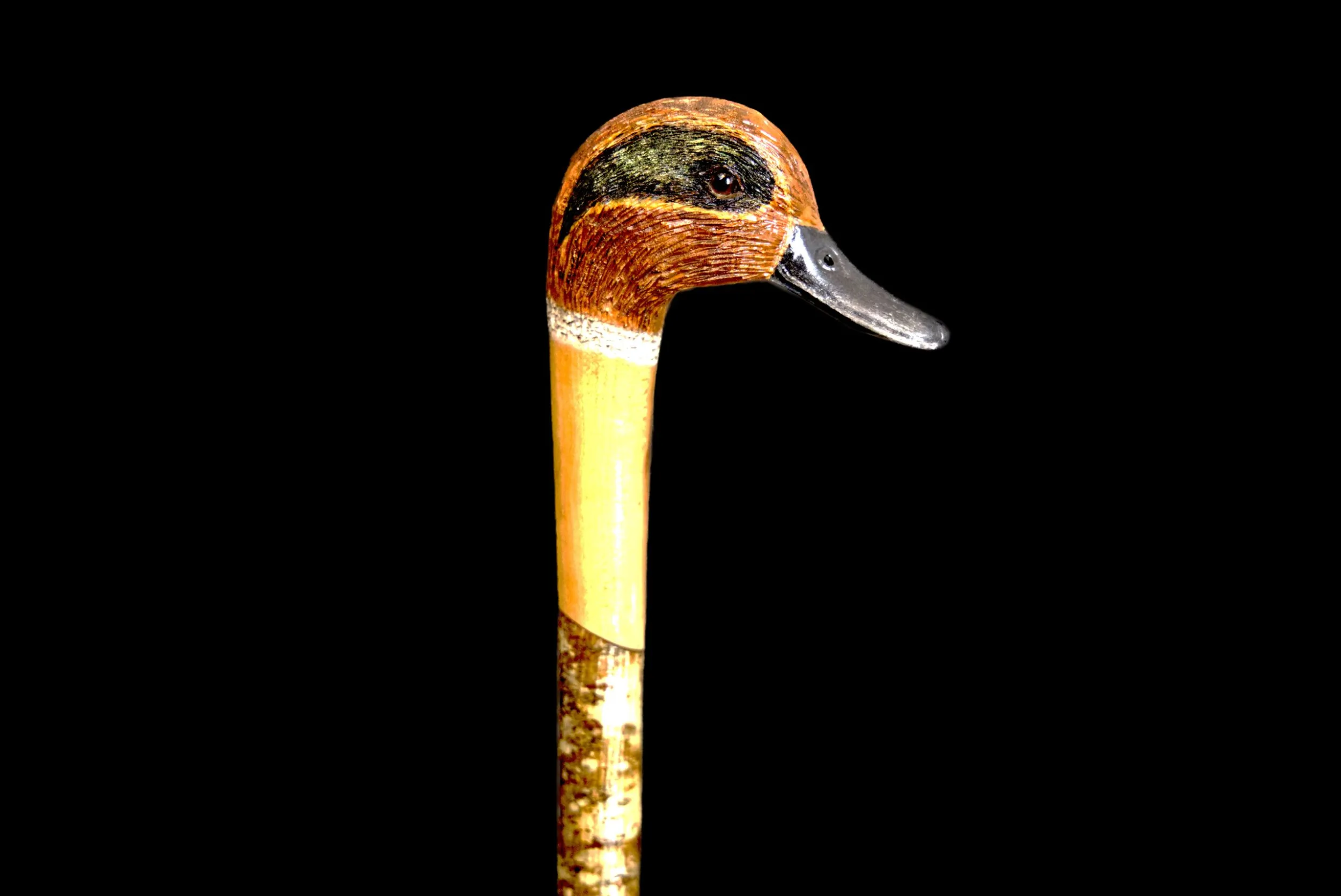 Hand Carved Shooting Stick - Teal