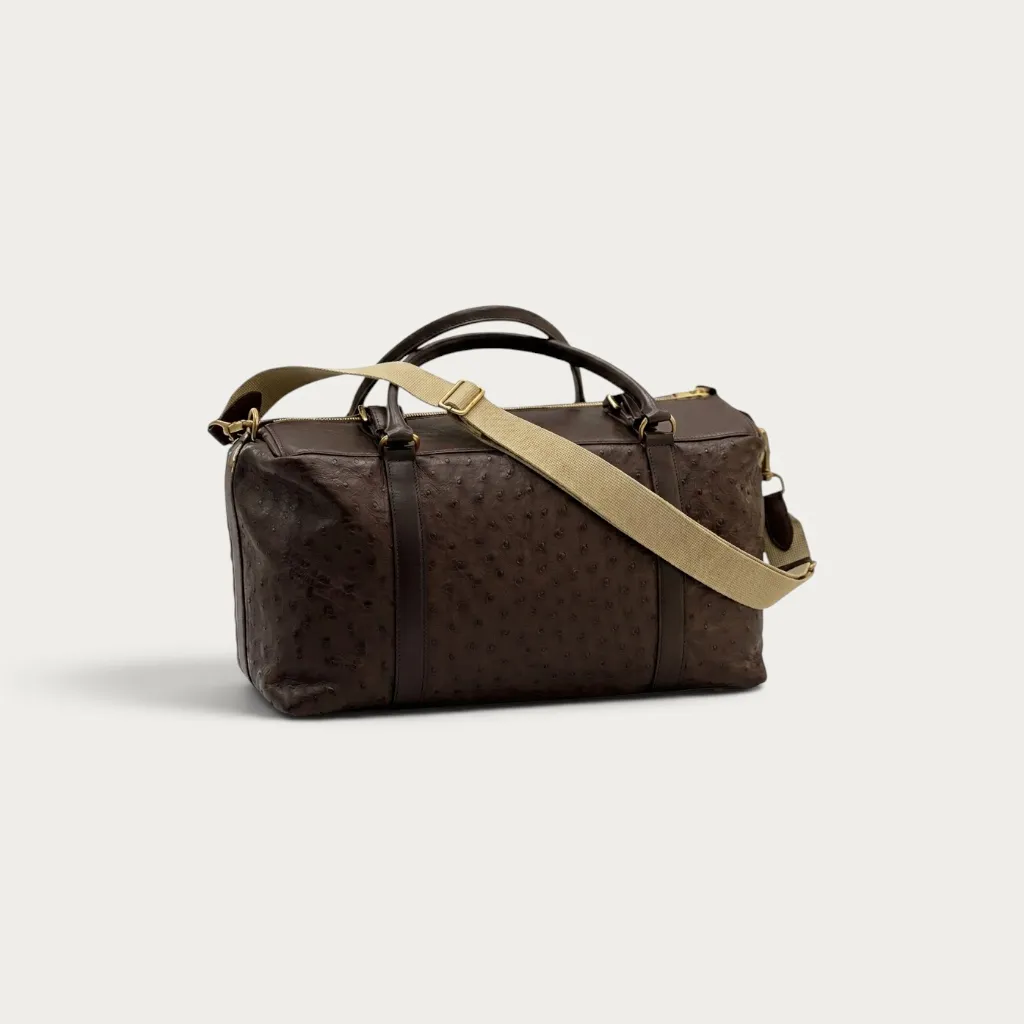 Northumberland Leather Medium Luggage Ostrich